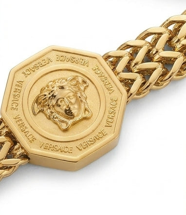 Luxury Golden  Versace Style Bracelet for Men – Premium Stainless Steel