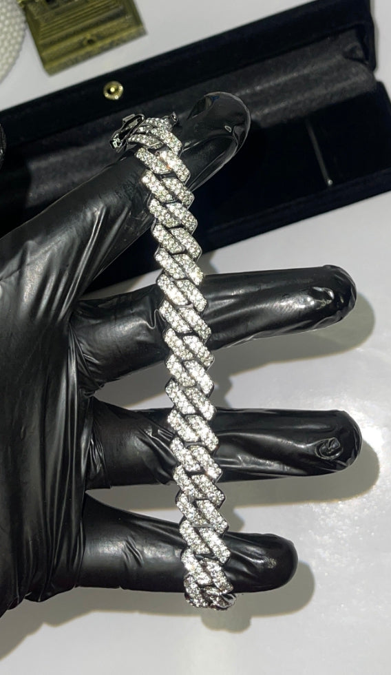 Trendy Cuban iced vvs (karanAujla) bracelet