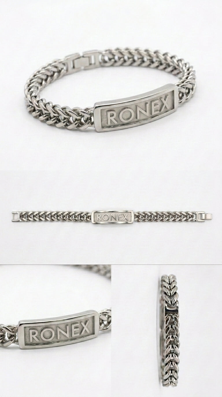 Luxury Ronex Style Stainless Steel Bracelet for Men – Gold & Silver Finish Premium Edition