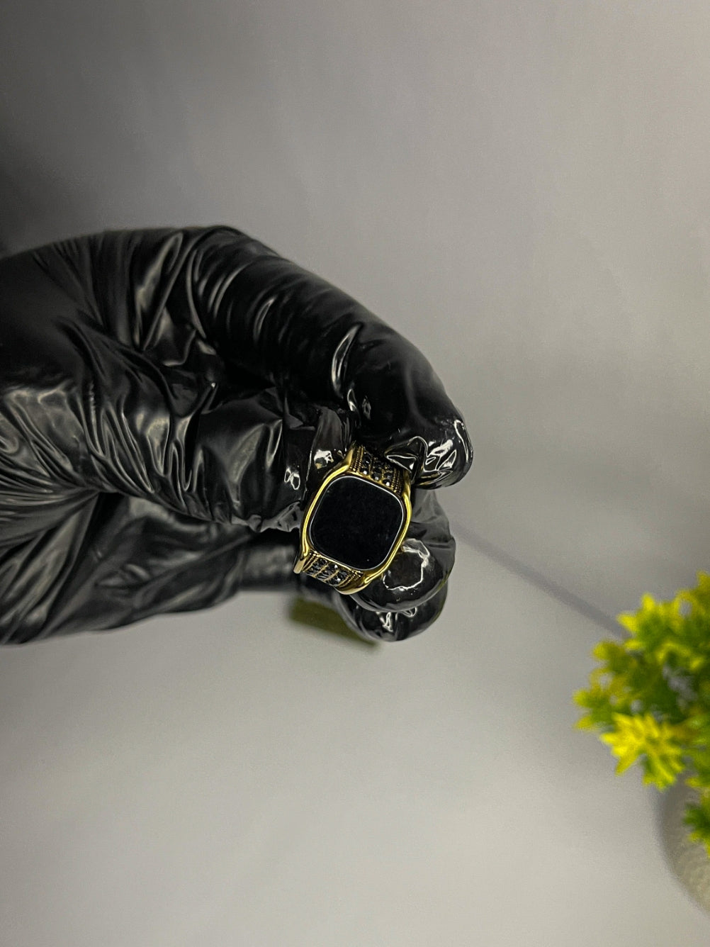 Premium Golden Stainless Steel Ring for Men – Luxury Minimal Design