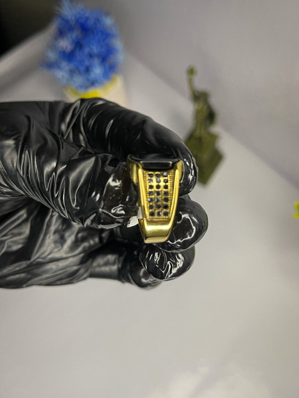 Premium Golden Stainless Steel Ring for Men – Luxury Minimal Design