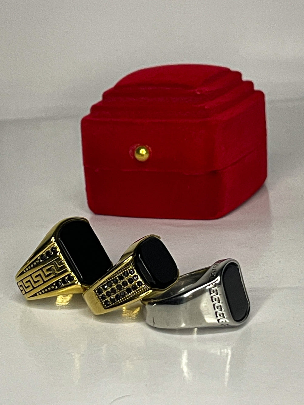 Premium Golden Stainless Steel Ring for Men – Luxury Minimal Design